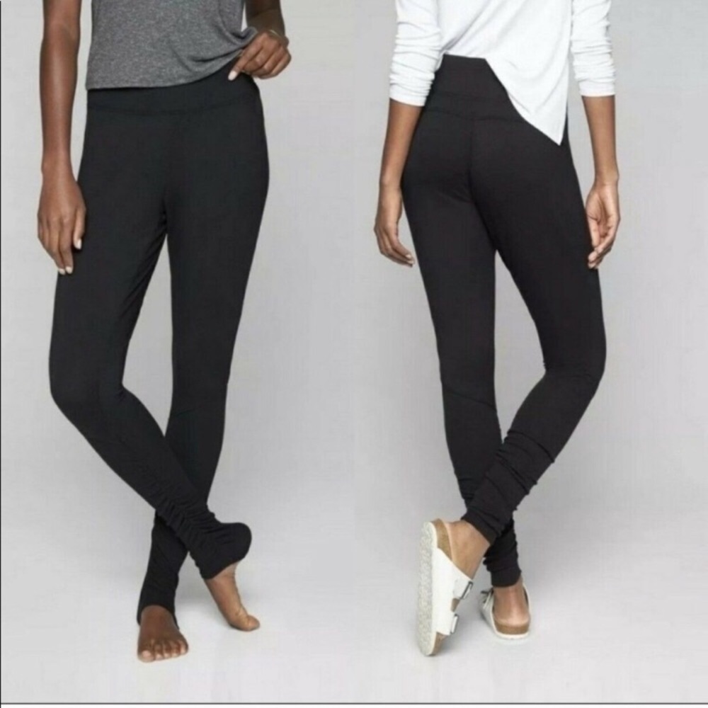 Athleta Black Restore Slim Ruched Leggings XS